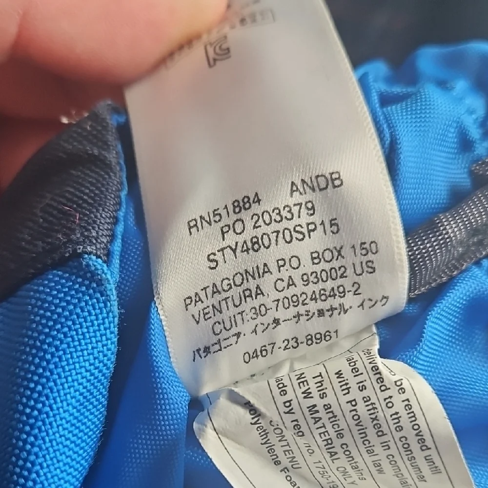 Patagonia Men's Backpack in Blue and Black